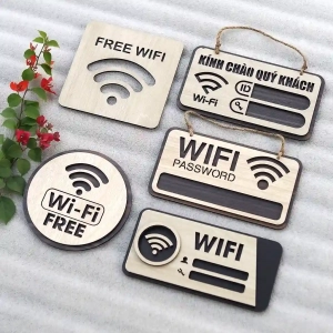 Bảng Wifi Password Decor Bảng Tên Gỗ Ghi Thông Tin Wifi Trang Trí Cho Văn Phòng Làm Việc Nhà Hàng Khách Sạn 1