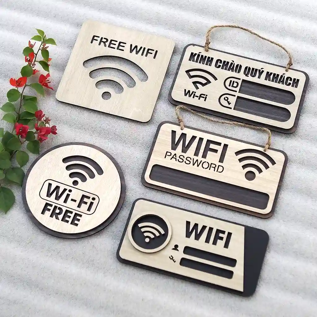 Bảng Wifi Password Decor Bảng Tên Gỗ Ghi Thông Tin Wifi Trang Trí Cho Văn Phòng Làm Việc Nhà Hàng Khách Sạn 1