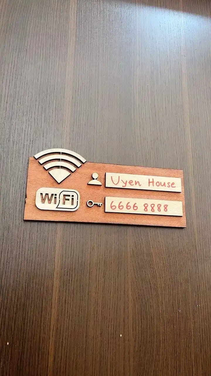 Bảng Wifi Password Decor Bảng Tên Gỗ Ghi Thông Tin Wifi Free Trang Trí Quán 2