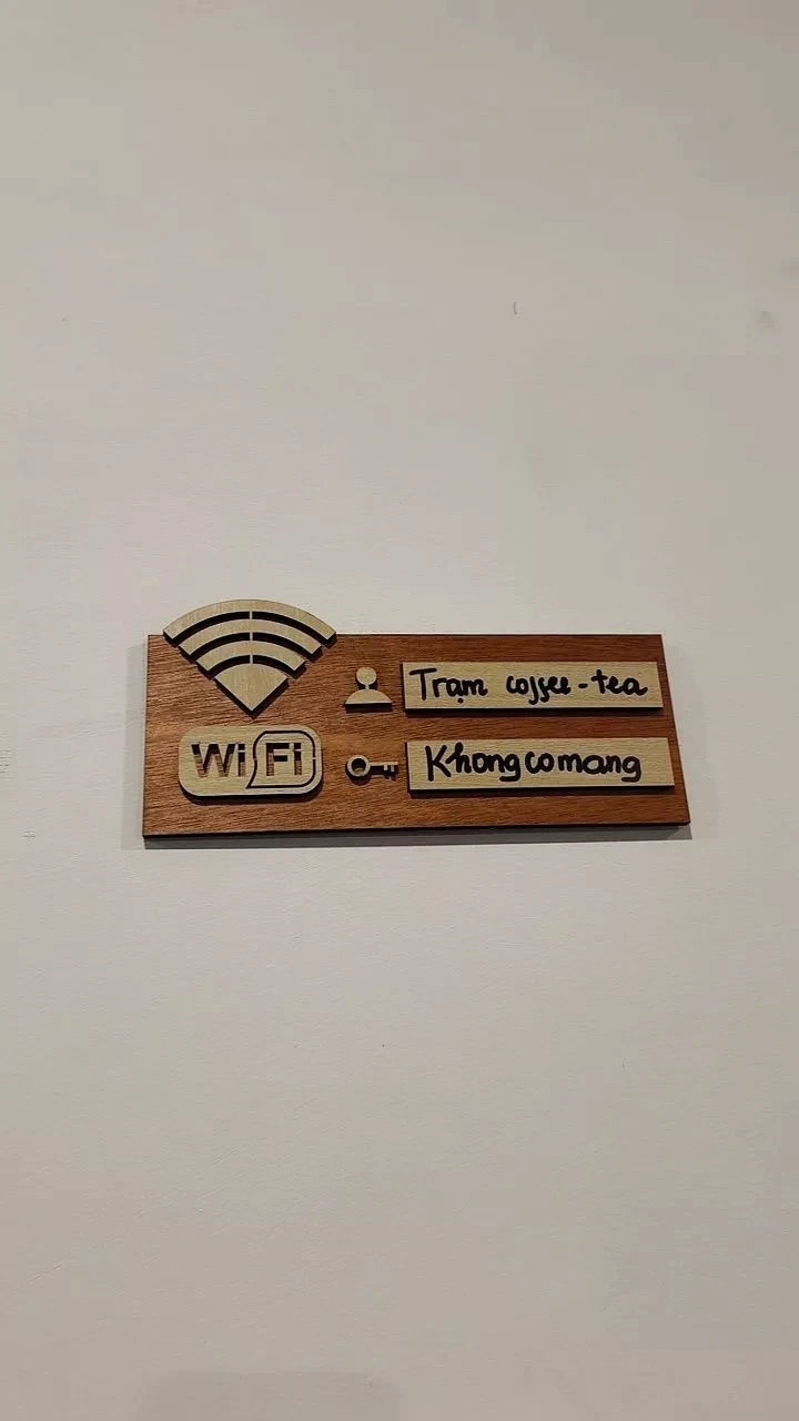 Bảng Wifi Password Decor Bảng Tên Gỗ Ghi Thông Tin Wifi Free Trang Trí Quán 3