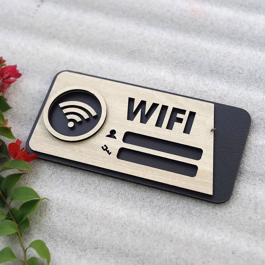 Bảng Wifi Password Decor Bảng Tên Gỗ Ghi Thông Tin Wifi Trang Trí Cho Văn Phòng Làm Việc Nhà Hàng Khách Sạn 6