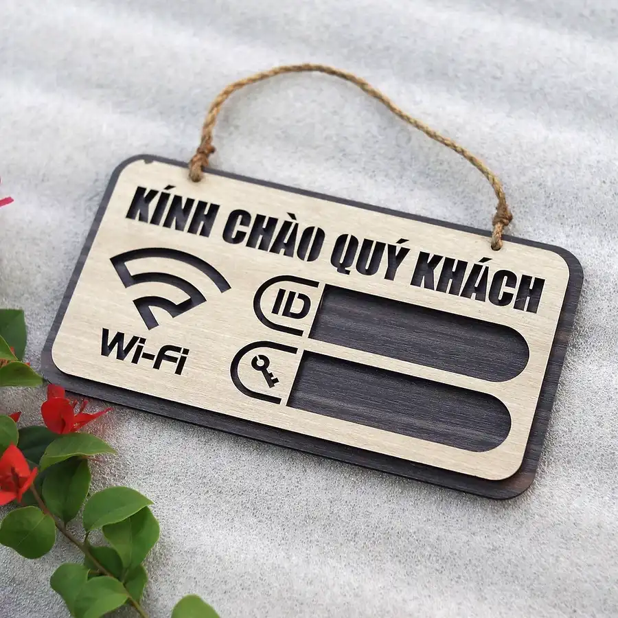 Bảng Wifi Password Decor Bảng Tên Gỗ Ghi Thông Tin Wifi Trang Trí Cho Văn Phòng Làm Việc Nhà Hàng Khách Sạn 7