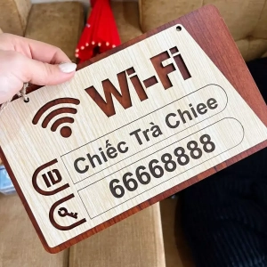Bảng Wi-fi Password Decor Bảng Tên Gỗ Mdf Ghi Thông Tin Wifi Trang Trí Quán, Cafe, Nhà Hàng, Khách Sạn, Cửa Hàng 1