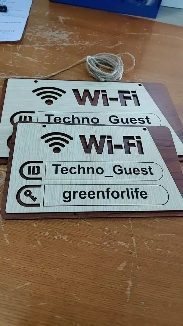Bảng Wi-fi Password Decor Bảng Tên Gỗ Mdf Ghi Thông Tin Wifi Trang Trí Quán, Cafe, Nhà Hàng, Khách Sạn, Cửa Hàng 4