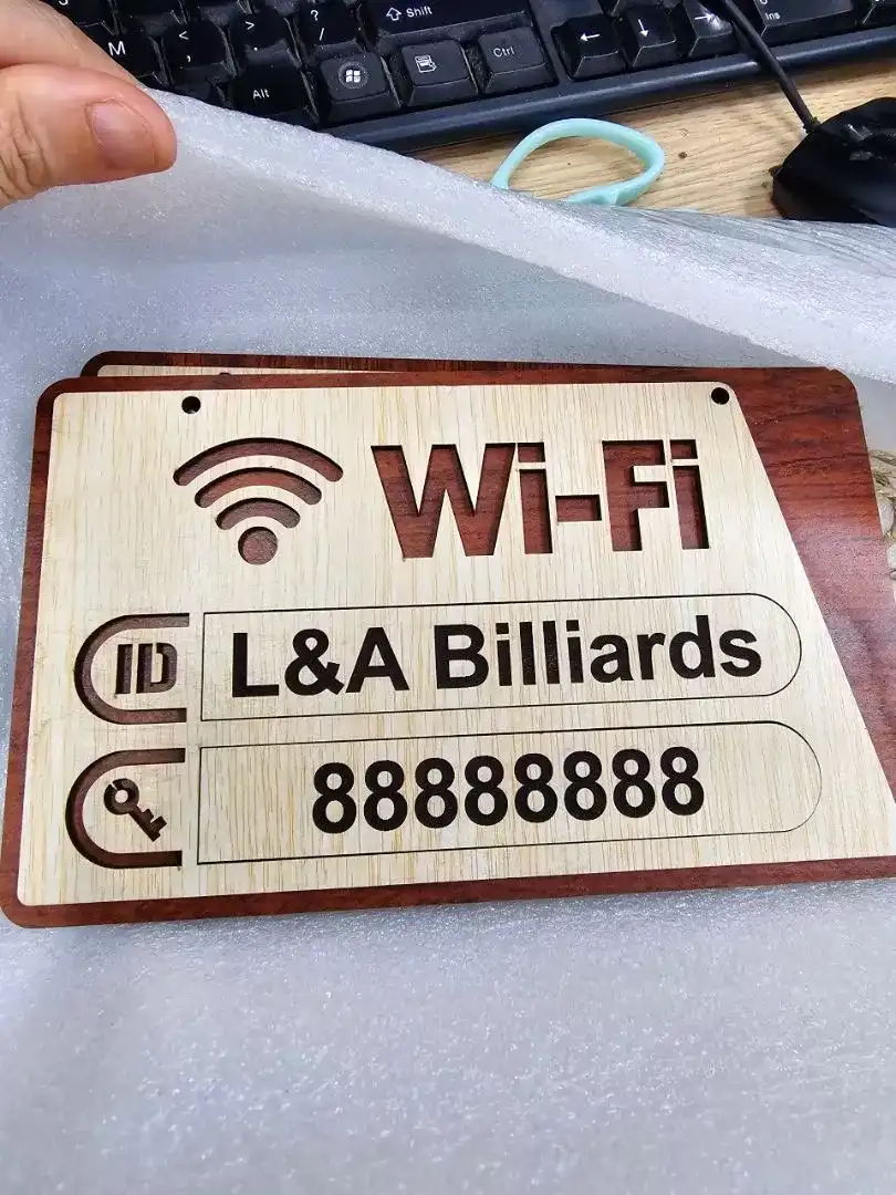 Bảng Wi-fi Password Decor Bảng Tên Gỗ Mdf Ghi Thông Tin Wifi Trang Trí Quán, Cafe, Nhà Hàng, Khách Sạn, Cửa Hàng 7