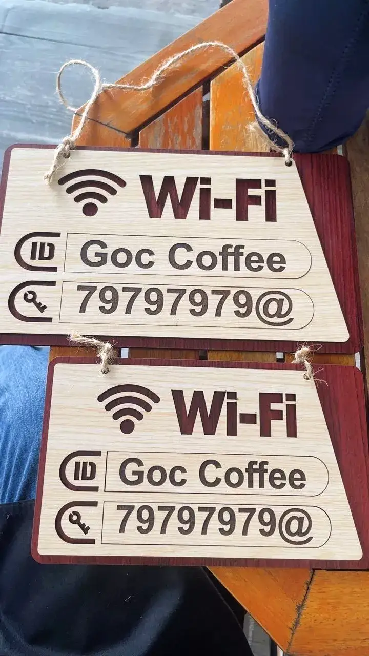 Bảng Wi-fi Password Decor Bảng Tên Gỗ Mdf Ghi Thông Tin Wifi Trang Trí Quán, Cafe, Nhà Hàng, Khách Sạn, Cửa Hàng 8