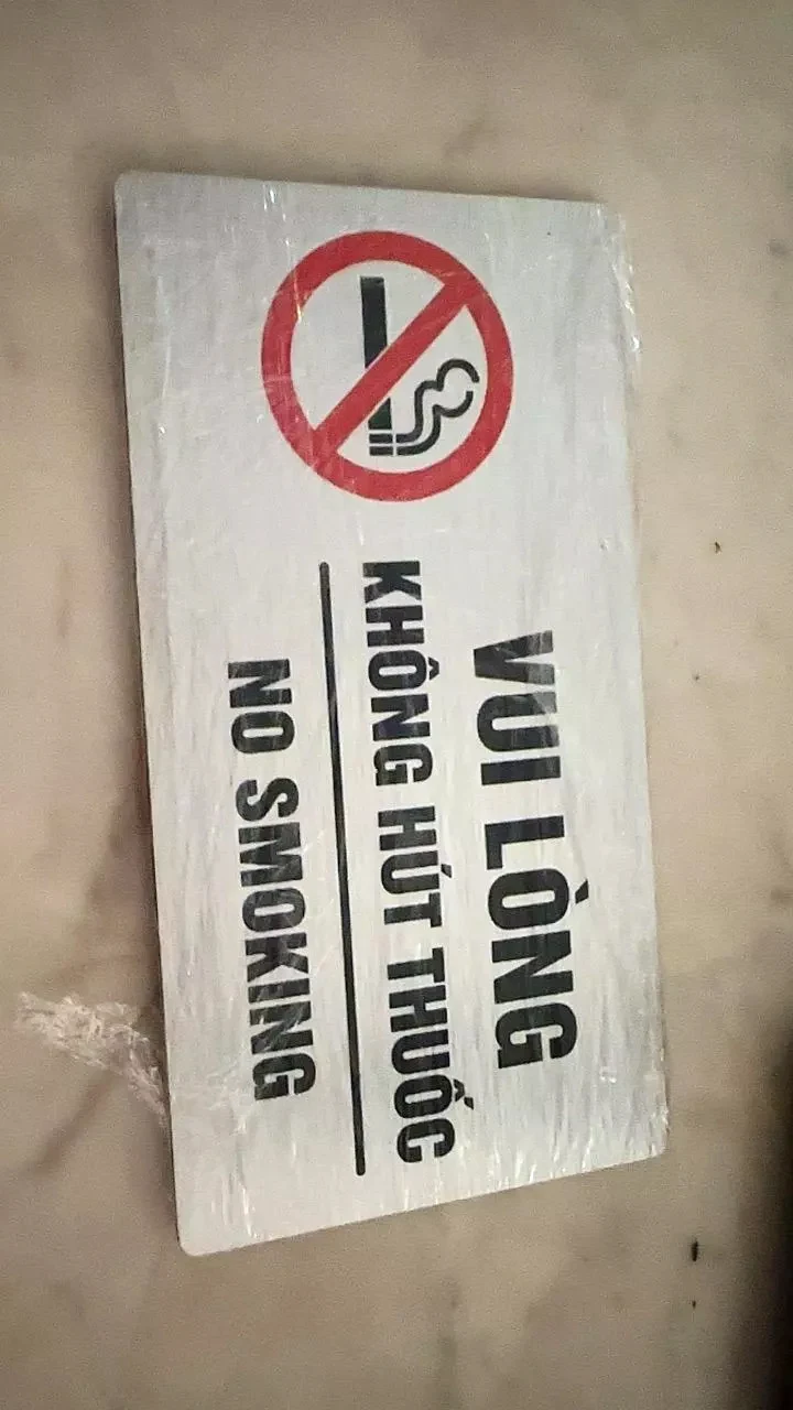 Biển Cấm Hút Thuốc, Không Hút Thuốc, No Smoking, Chất Liệu Dày Đẹp, In UV , Alu Nhôm Bạc Xước 4 Biển Cấm Hút Thuốc, Không Hút Thuốc, No Smoking, Chất Liệu Dày Đẹp, In UV , Alu Nhôm Bạc Xước 3