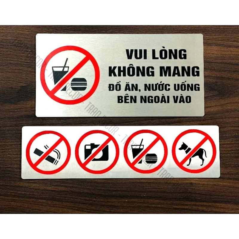 Biển Cấm Thú Cưng, Cấm Mang Đồ Ăn, Cấm Hút Thuốc Alu Nhôm Bạc Xước ,tặng Kèm Keo Dán 2 Mặt 9 Biển Cấm Thú Cưng, Cấm Mang Đồ Ăn, Cấm Hút Thuốc Alu Nhôm Bạc Xước ,tặng Kèm Keo Dán 2 Mặt 8