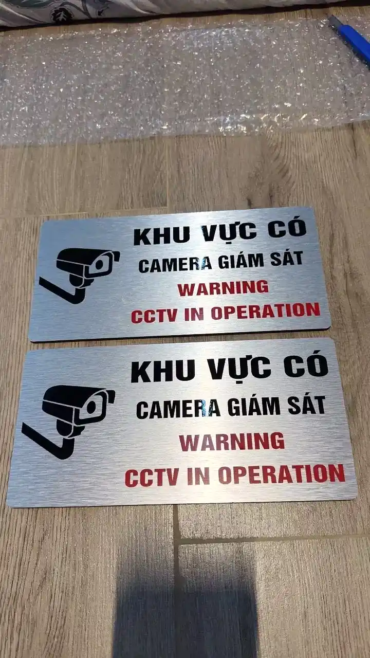 Biển Cảnh Báo Chú Ý Khu Vực Có Camera Giám Sát ,tặng Kèm Keo Dán 2 Mặt 5 Biển Cảnh Báo Chú Ý Khu Vực Có Camera Giám Sát ,tặng Kèm Keo Dán 2 Mặt 4