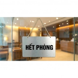 Biển Còn Phòng, Hết Phòng Chất Liệu Alu Xước 2 Mặt In Uv Kt: 15 Cm X 30cm 1