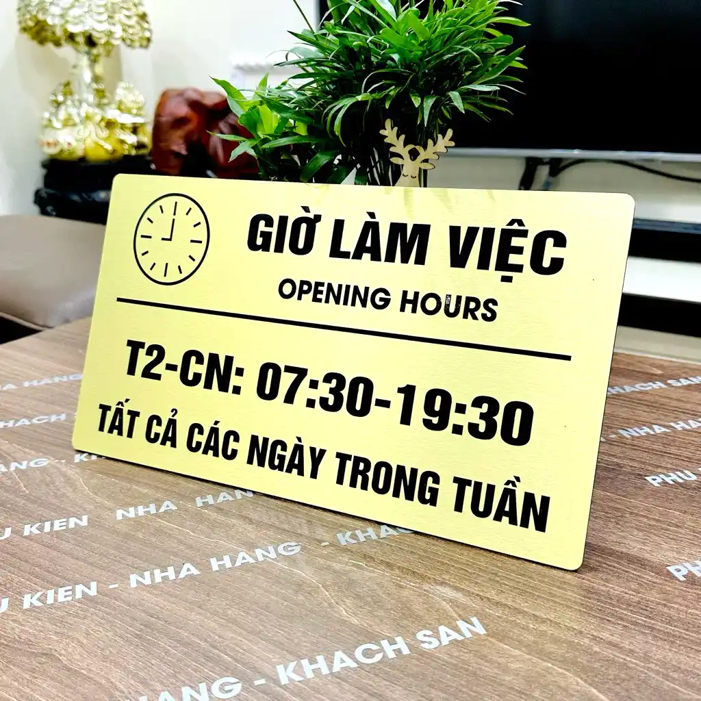 Biển Hiệu Giờ Mở Cửa - Giờ Đóng Cửa Trang Trí Cửa Tiệm Kinh Doanh, Mẫu Alu Nhôm Bạc , In Uv Bền Màu, Có Sẵn Keo 2 Mặt 5 Biển Hiệu Giờ Mở Cửa - Giờ Đóng Cửa Trang Trí Cửa Tiệm Kinh Doanh, Mẫu Alu Nhôm Bạc , In Uv Bền Màu, Có Sẵn Keo 2 Mặt 4