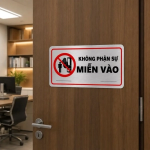 Biển Hiệu Khu Vực Nội Bộ Không Phận Sự Miễn Vào Trang Trí Nhà Cửa Bằng Nhôm Bạc, Bảng Biển Cảnh Báo, Biển Chỉ Dẫn