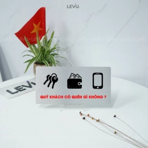 Biển Nhắc Nhở Quý Khách Có Quên Gì Không Dán Tường Trang Trí, Chất Liệu Nhôm Alu Bạc Xước ,tặng Kèm Keo Dán 2 Mặt 1
