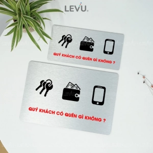 Biển Nhắc Nhở Quý Khách Có Quên Gì Không Dán Tường Trang Trí, Chất Liệu Nhôm Alu Bạc Xước ,tặng Kèm Keo Dán 2 Mặt