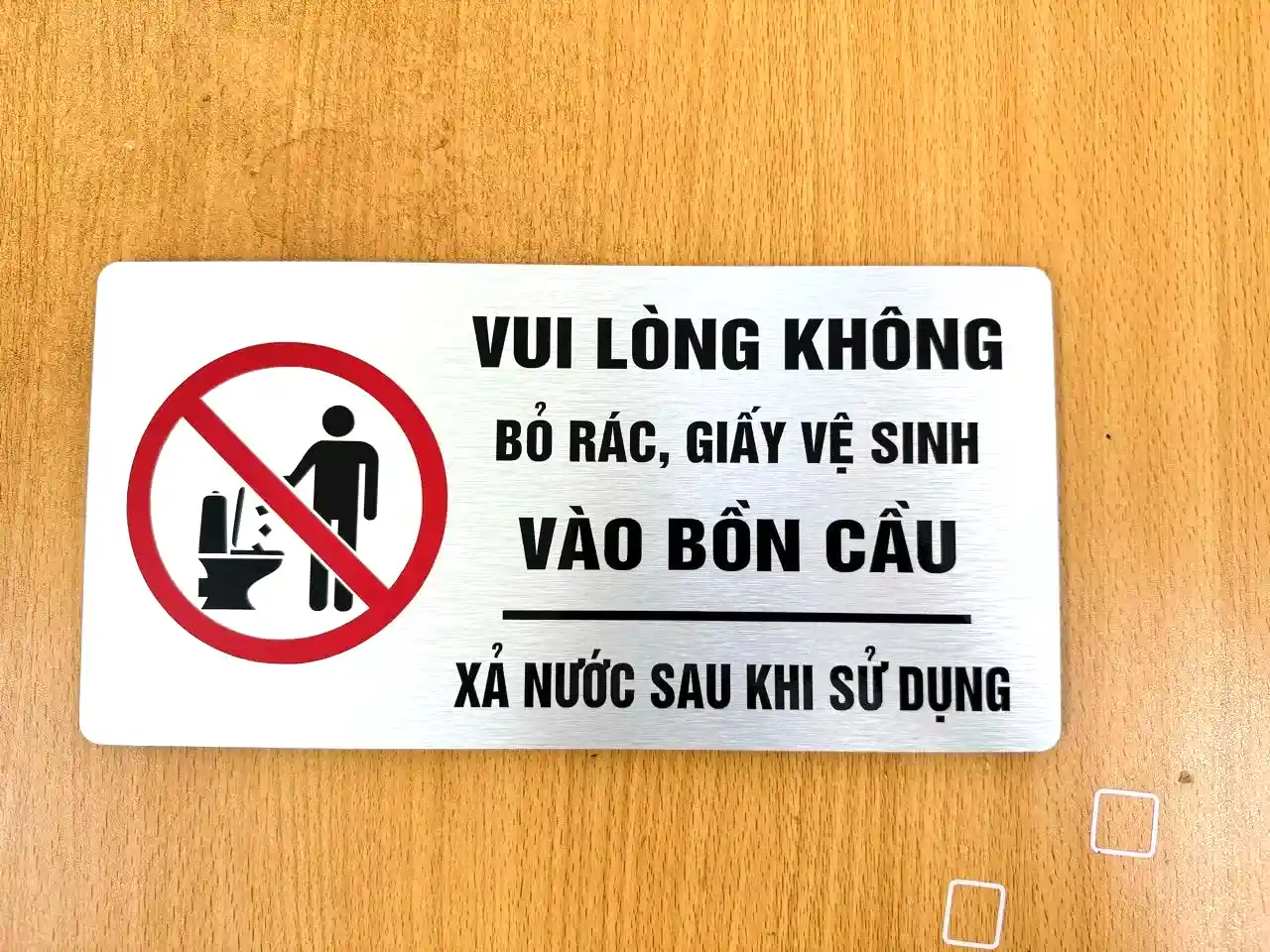 Biển Nhắc Nhở Vui Lòng Không Bỏ Giấy Vào Bồn Cầu Trang Trí Phòng Vệ Sinh Toilet,tặng Kèm Keo Dán 2 Mặt 2 Biển Nhắc Nhở Vui Lòng Không Bỏ Giấy Vào Bồn Cầu Trang Trí Phòng Vệ Sinh Toilet,tặng Kèm Keo Dán 2 Mặt 1