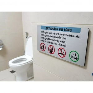 Biển Nội Quy Bồn Tiểu Nam Nhắc Nhở Đi Vệ Sinh Đúng Cách Trang Trí Wc Nam ,tặng Kèm Keo Dán 2 Mặt 1