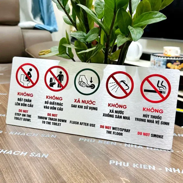 Biển Nội Quy Nhà Vệ Sinh Dán Tường Trang Trí Wc , Bảng Decor Toilet ,tặng Kèm Keo Dán 2 Mặt 2 Biển Nội Quy Nhà Vệ Sinh Dán Tường Trang Trí Wc , Bảng Decor Toilet ,tặng Kèm Keo Dán 2 Mặt 1