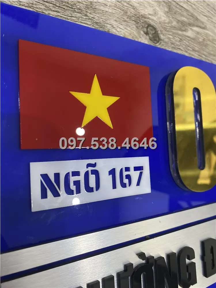 Biển Số Nhà Nghệ An Đẹp Hiện Đại Có Lá Cờ Việt Nam Chất Liệu Mica, Alu , Mực Uv, Làm Theo Yêu Cầu, Miễn Phí Thiết Kế Và Miễn Phí Vận Chuyển Tận Nhà 12 Biển Số Nhà Nghệ An Đẹp Hiện Đại Có Lá Cờ Việt Nam Chất Liệu Mica, Alu , Mực Uv, Làm Theo Yêu Cầu, Miễn Phí Thiết Kế Và Miễn Phí Vận Chuyển Tận Nhà - Ảnh 12