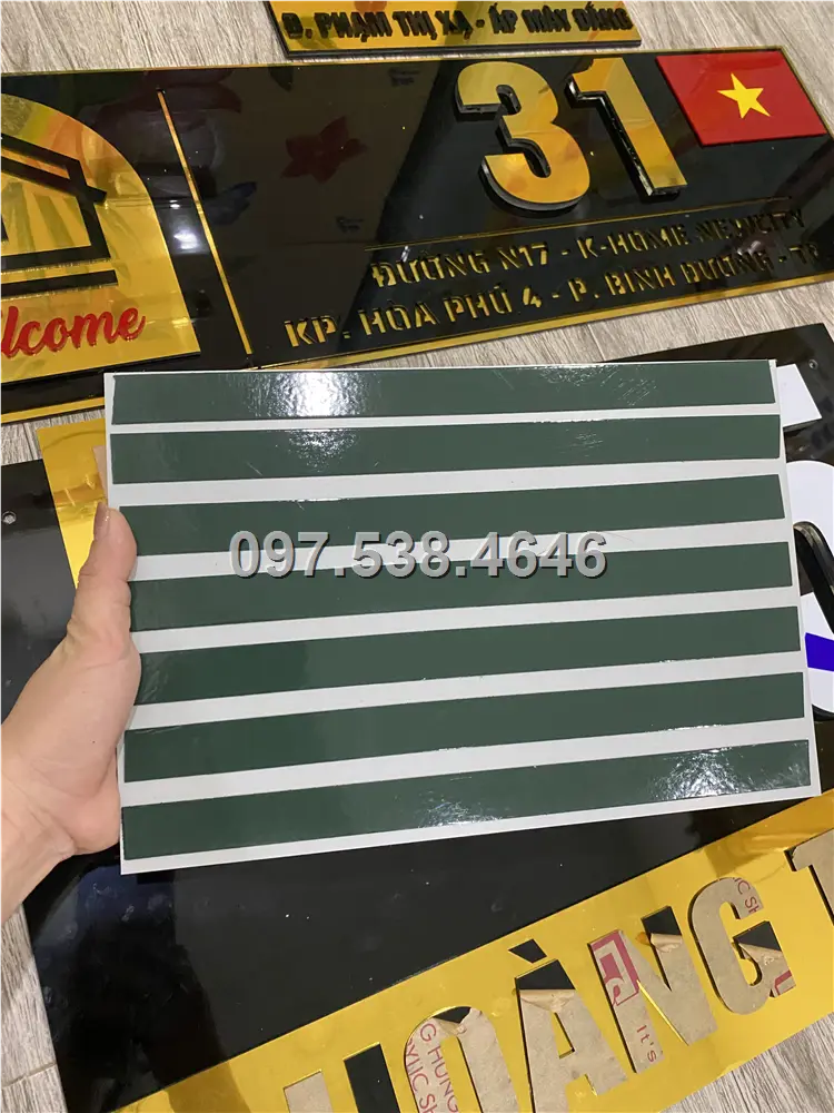 Biển Số Nhà Đẹp Hiện Đại Mẩu Bản Đồ - Cờ Việt Nam Yêu Nước. Kích Thước 30x20, Số Nổi 8mm, Chữ Nổi 2mm, Chất Liệu Mica, Alu , Mực Uv, Làm Theo Yêu Cầu, Miễn Phí Thiết Kế Và Miễn Phí Vận Chuyển Tận Nhà 13 Biển Số Nhà Đẹp Hiện Đại Mẩu Bản Đồ - Cờ Việt Nam Yêu Nước. Kích Thước 30x20, Số Nổi 8mm, Chữ Nổi 2mm, Chất Liệu Mica, Alu , Mực Uv, Làm Theo Yêu Cầu, Miễn Phí Thiết Kế Và Miễn Phí Vận Chuyển Tận Nhà - Ảnh 13