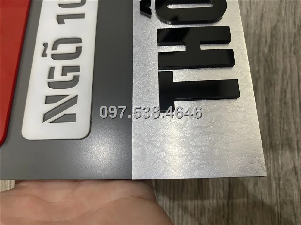 Biển Số Nhà Đẹp Hiện Đại tại Bạc Liêu. Kích Thước 30x20, Số Nổi 8mm, Chữ Nổi 2mm, Chất Liệu Mica, Alu , Mực Uv, Làm Theo Yêu Cầu, Miễn Phí Thiết Kế Và Miễn Phí Vận Chuyển Tận Nhà 2 Biển Số Nhà Đẹp Hiện Đại tại Bạc Liêu. Kích Thước 30x20, Số Nổi 8mm, Chữ Nổi 2mm, Chất Liệu Mica, Alu , Mực Uv, Làm Theo Yêu Cầu, Miễn Phí Thiết Kế Và Miễn Phí Vận Chuyển Tận Nhà - Ảnh 2