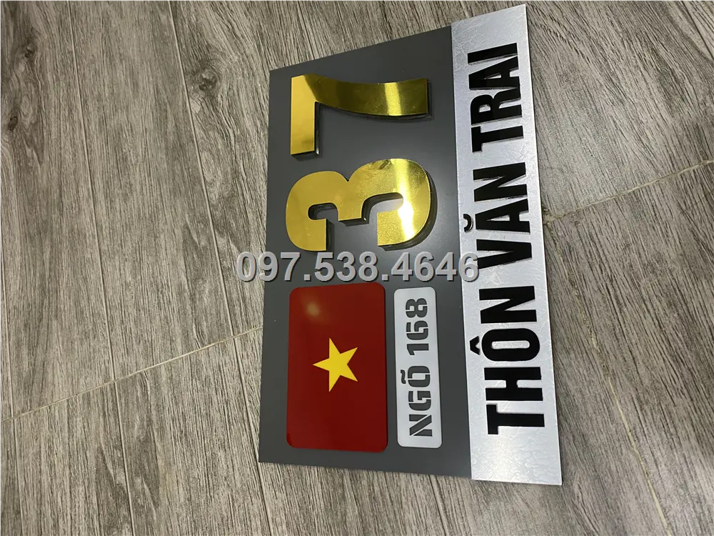 Biển Số Nhà Đẹp Hiện Đại tại Bạc Liêu. Kích Thước 30x20, Số Nổi 8mm, Chữ Nổi 2mm, Chất Liệu Mica, Alu , Mực Uv, Làm Theo Yêu Cầu, Miễn Phí Thiết Kế Và Miễn Phí Vận Chuyển Tận Nhà 3 Biển Số Nhà Đẹp Hiện Đại tại Bạc Liêu. Kích Thước 30x20, Số Nổi 8mm, Chữ Nổi 2mm, Chất Liệu Mica, Alu , Mực Uv, Làm Theo Yêu Cầu, Miễn Phí Thiết Kế Và Miễn Phí Vận Chuyển Tận Nhà - Ảnh 3