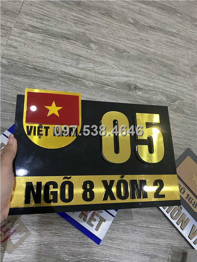 Biển Số Nhà Đẹp Hiện Đại tại Bạc Liêu. Kích Thước 30x20, Số Nổi 8mm, Chữ Nổi 2mm, Chất Liệu Mica, Alu , Mực Uv, Làm Theo Yêu Cầu, Miễn Phí Thiết Kế Và Miễn Phí Vận Chuyển Tận Nhà 6 Biển Số Nhà Đẹp Hiện Đại tại Bạc Liêu. Kích Thước 30x20, Số Nổi 8mm, Chữ Nổi 2mm, Chất Liệu Mica, Alu , Mực Uv, Làm Theo Yêu Cầu, Miễn Phí Thiết Kế Và Miễn Phí Vận Chuyển Tận Nhà - Ảnh 6