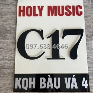 Biển Số Nhà Đẹp Hiện Đại tại Bắc Ninh Kích Thước 30x20, Số Nổi 8mm, Chữ Nổi 2mm, Chất Liệu Mica, Alu , Mực Uv, Làm Theo Yêu Cầu, Miễn Phí Thiết Kế Và Miễn Phí Vận Chuyển Tận Nhà