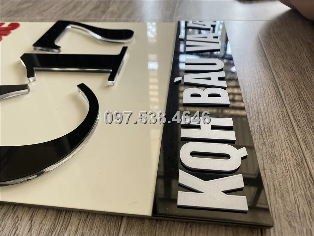 Biển Số Nhà Đẹp Hiện Đại tại Bắc Ninh Kích Thước 30x20, Số Nổi 8mm, Chữ Nổi 2mm, Chất Liệu Mica, Alu , Mực Uv, Làm Theo Yêu Cầu, Miễn Phí Thiết Kế Và Miễn Phí Vận Chuyển Tận Nhà 9 Biển Số Nhà Đẹp Hiện Đại tại Bắc Ninh Kích Thước 30x20, Số Nổi 8mm, Chữ Nổi 2mm, Chất Liệu Mica, Alu , Mực Uv, Làm Theo Yêu Cầu, Miễn Phí Thiết Kế Và Miễn Phí Vận Chuyển Tận Nhà - Ảnh 9