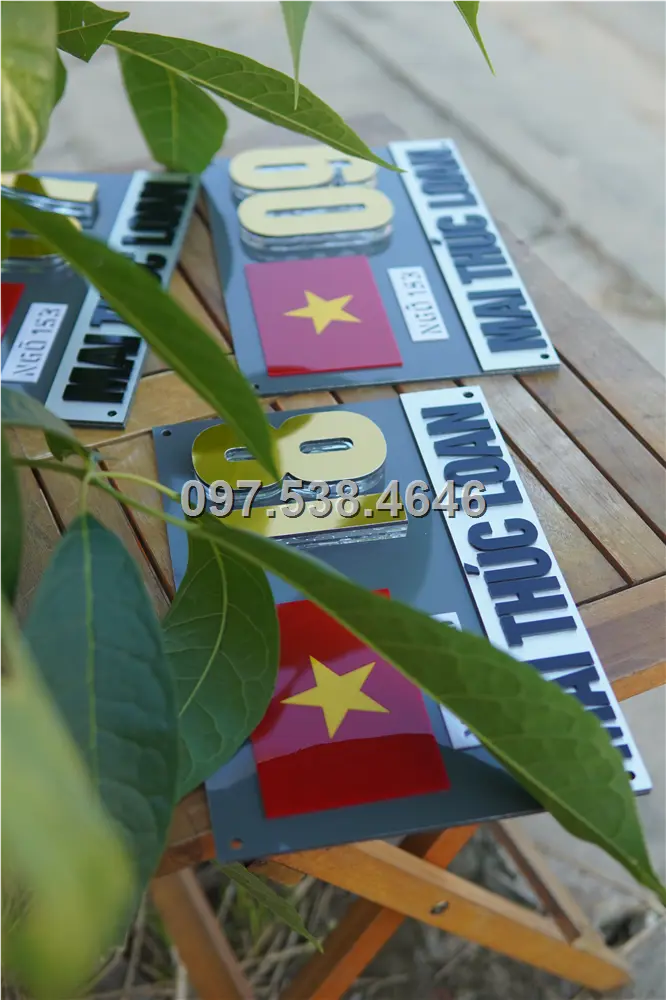 Biển Số Nhà Đẹp Hiện Đại tại Cà Mau Kích Thước 30x20, Số Nổi 8mm, Chữ Nổi 2mm, Chất Liệu Mica, Alu , Mực Uv, Làm Theo Yêu Cầu, Miễn Phí Thiết Kế Và Miễn Phí Vận Chuyển Tận Nhà 4 Biển Số Nhà Đẹp Hiện Đại tại Cà Mau Kích Thước 30x20, Số Nổi 8mm, Chữ Nổi 2mm, Chất Liệu Mica, Alu , Mực Uv, Làm Theo Yêu Cầu, Miễn Phí Thiết Kế Và Miễn Phí Vận Chuyển Tận Nhà - Ảnh 4