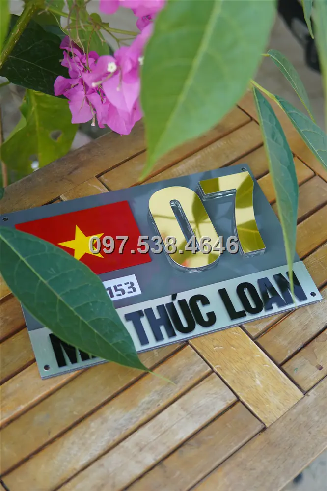Biển Số Nhà Đẹp Hiện Đại tại Cà Mau Kích Thước 30x20, Số Nổi 8mm, Chữ Nổi 2mm, Chất Liệu Mica, Alu , Mực Uv, Làm Theo Yêu Cầu, Miễn Phí Thiết Kế Và Miễn Phí Vận Chuyển Tận Nhà 3 Biển Số Nhà Đẹp Hiện Đại tại Cà Mau Kích Thước 30x20, Số Nổi 8mm, Chữ Nổi 2mm, Chất Liệu Mica, Alu , Mực Uv, Làm Theo Yêu Cầu, Miễn Phí Thiết Kế Và Miễn Phí Vận Chuyển Tận Nhà - Ảnh 3