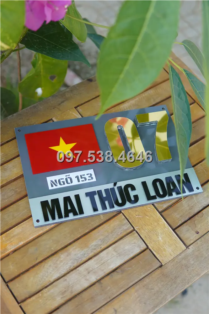 Biển Số Nhà Đẹp Hiện Đại tại Cà Mau Kích Thước 30x20, Số Nổi 8mm, Chữ Nổi 2mm, Chất Liệu Mica, Alu , Mực Uv, Làm Theo Yêu Cầu, Miễn Phí Thiết Kế Và Miễn Phí Vận Chuyển Tận Nhà 1 Biển Số Nhà Đẹp Hiện Đại tại Cà Mau Kích Thước 30x20, Số Nổi 8mm, Chữ Nổi 2mm, Chất Liệu Mica, Alu , Mực Uv, Làm Theo Yêu Cầu, Miễn Phí Thiết Kế Và Miễn Phí Vận Chuyển Tận Nhà