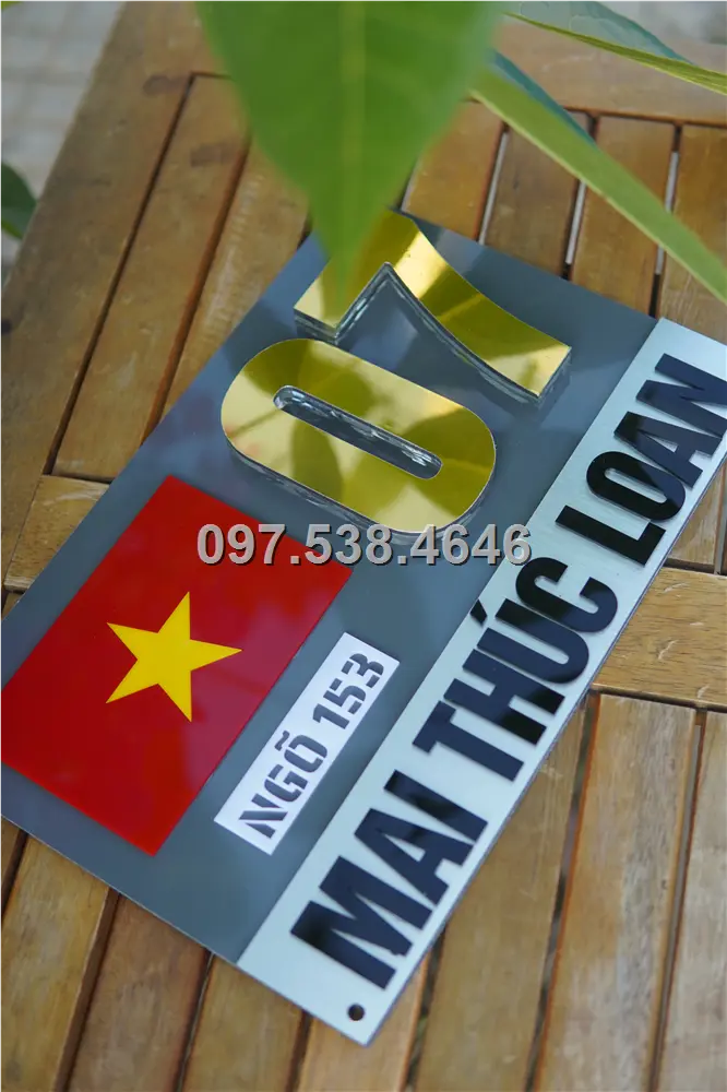 Biển Số Nhà Đẹp Hiện Đại tại Cà Mau Kích Thước 30x20, Số Nổi 8mm, Chữ Nổi 2mm, Chất Liệu Mica, Alu , Mực Uv, Làm Theo Yêu Cầu, Miễn Phí Thiết Kế Và Miễn Phí Vận Chuyển Tận Nhà 2 Biển Số Nhà Đẹp Hiện Đại tại Cà Mau Kích Thước 30x20, Số Nổi 8mm, Chữ Nổi 2mm, Chất Liệu Mica, Alu , Mực Uv, Làm Theo Yêu Cầu, Miễn Phí Thiết Kế Và Miễn Phí Vận Chuyển Tận Nhà - Ảnh 2