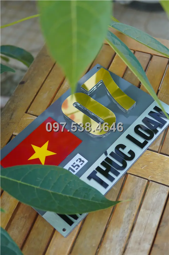 Biển Số Nhà Đẹp Hiện Đại tại Cà Mau Kích Thước 30x20, Số Nổi 8mm, Chữ Nổi 2mm, Chất Liệu Mica, Alu , Mực Uv, Làm Theo Yêu Cầu, Miễn Phí Thiết Kế Và Miễn Phí Vận Chuyển Tận Nhà 12 Biển Số Nhà Đẹp Hiện Đại tại Cà Mau Kích Thước 30x20, Số Nổi 8mm, Chữ Nổi 2mm, Chất Liệu Mica, Alu , Mực Uv, Làm Theo Yêu Cầu, Miễn Phí Thiết Kế Và Miễn Phí Vận Chuyển Tận Nhà - Ảnh 12