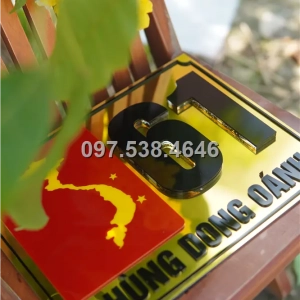 Biển Số Nhà Đẹp Hiện Đại tại Cẩm Phả (Quảng Ninh) Kích Thước 30x20, Số Nổi 8mm, Chữ Nổi 2mm, Chất Liệu Mica, Alu , Mực Uv, Làm Theo Yêu Cầu, Miễn Phí Thiết Kế Và Miễn Phí Vận Chuyển Tận Nhà