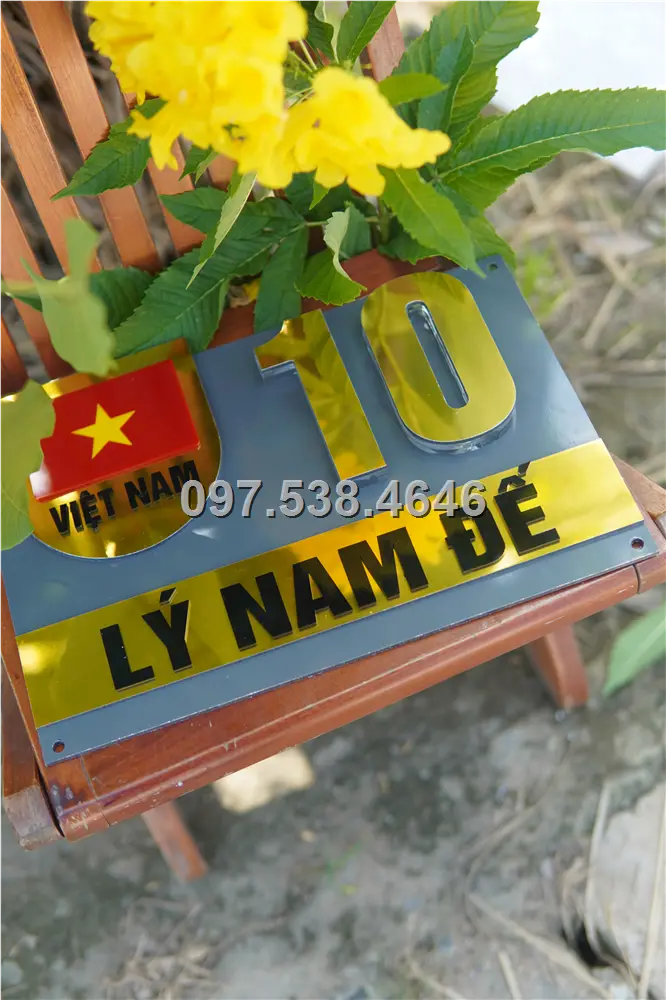 Biển Số Nhà Đẹp Hiện Đại tại Cam Ranh (Khánh Hòa) Kích Thước 30x20, Số Nổi 8mm, Chữ Nổi 2mm, Chất Liệu Mica, Alu , Mực Uv, Làm Theo Yêu Cầu, Miễn Phí Thiết Kế Và Miễn Phí Vận Chuyển Tận Nhà 1 Biển Số Nhà Đẹp Hiện Đại tại Cam Ranh (Khánh Hòa) Kích Thước 30x20, Số Nổi 8mm, Chữ Nổi 2mm, Chất Liệu Mica, Alu , Mực Uv, Làm Theo Yêu Cầu, Miễn Phí Thiết Kế Và Miễn Phí Vận Chuyển Tận Nhà