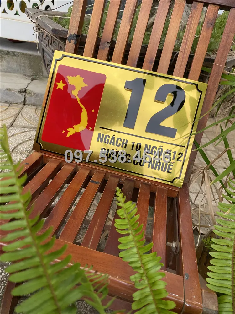 Biển Số Nhà Đẹp Hiện Đại tại Châu Đốc (An Giang) Kích Thước 30x20, Số Nổi 8mm, Chữ Nổi 2mm, Chất Liệu Mica, Alu , Mực Uv, Làm Theo Yêu Cầu, Miễn Phí Thiết Kế Và Miễn Phí Vận Chuyển Tận Nhà 8 Biển Số Nhà Đẹp Hiện Đại tại Châu Đốc (An Giang) Kích Thước 30x20, Số Nổi 8mm, Chữ Nổi 2mm, Chất Liệu Mica, Alu , Mực Uv, Làm Theo Yêu Cầu, Miễn Phí Thiết Kế Và Miễn Phí Vận Chuyển Tận Nhà - Ảnh 8