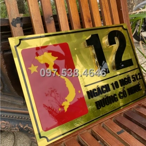 Biển Số Nhà Đẹp Hiện Đại tại Chí Linh (Hải Dương) Kích Thước 30x20, Số Nổi 8mm, Chữ Nổi 2mm, Chất Liệu Mica, Alu , Mực Uv, Làm Theo Yêu Cầu, Miễn Phí Thiết Kế Và Miễn Phí Vận Chuyển Tận Nhà