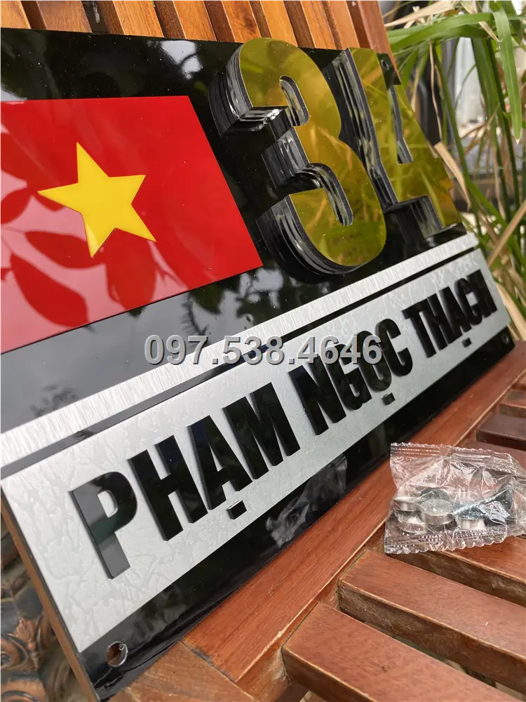 Biển Số Nhà Đẹp Hiện Đại tại Chí Linh (Hải Dương) Kích Thước 30x20, Số Nổi 8mm, Chữ Nổi 2mm, Chất Liệu Mica, Alu , Mực Uv, Làm Theo Yêu Cầu, Miễn Phí Thiết Kế Và Miễn Phí Vận Chuyển Tận Nhà 8 Biển Số Nhà Đẹp Hiện Đại tại Chí Linh (Hải Dương) Kích Thước 30x20, Số Nổi 8mm, Chữ Nổi 2mm, Chất Liệu Mica, Alu , Mực Uv, Làm Theo Yêu Cầu, Miễn Phí Thiết Kế Và Miễn Phí Vận Chuyển Tận Nhà - Ảnh 8
