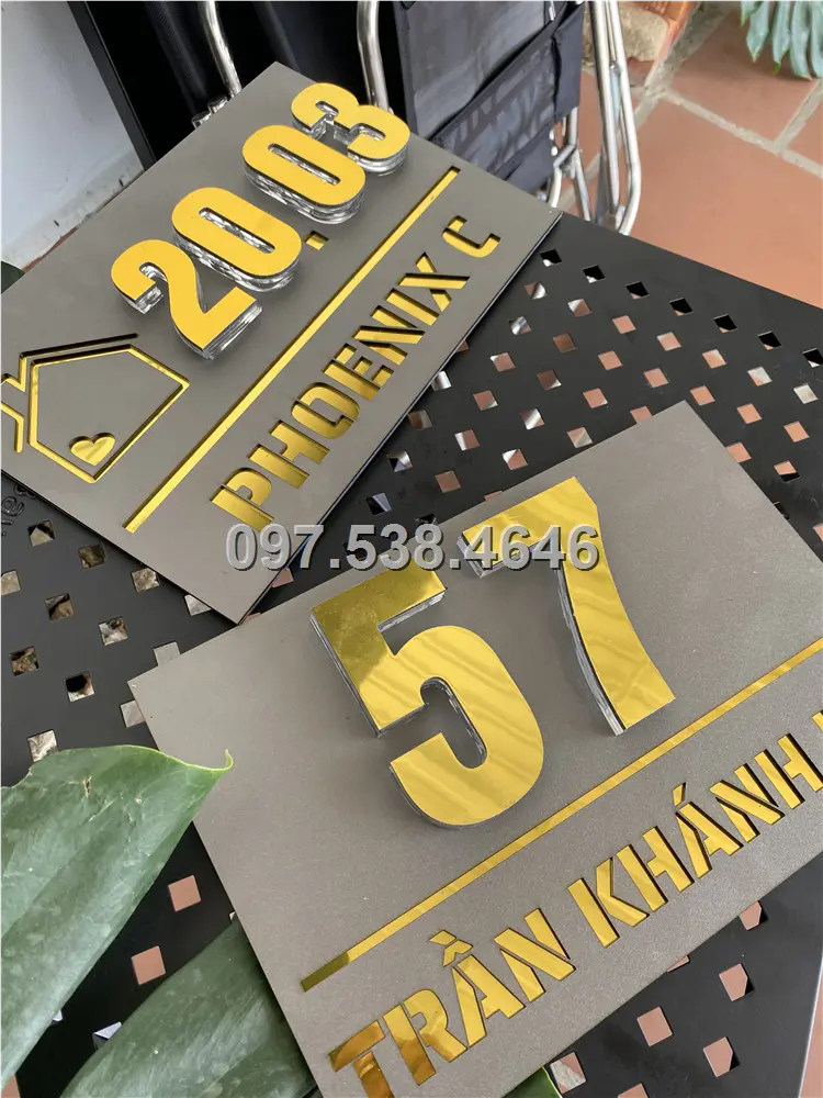Biển Số Nhà Đẹp Hiện Đại tại Chí Linh (Hải Dương) Kích Thước 30x20, Số Nổi 8mm, Chữ Nổi 2mm, Chất Liệu Mica, Alu , Mực Uv, Làm Theo Yêu Cầu, Miễn Phí Thiết Kế Và Miễn Phí Vận Chuyển Tận Nhà 9 Biển Số Nhà Đẹp Hiện Đại tại Chí Linh (Hải Dương) Kích Thước 30x20, Số Nổi 8mm, Chữ Nổi 2mm, Chất Liệu Mica, Alu , Mực Uv, Làm Theo Yêu Cầu, Miễn Phí Thiết Kế Và Miễn Phí Vận Chuyển Tận Nhà - Ảnh 9