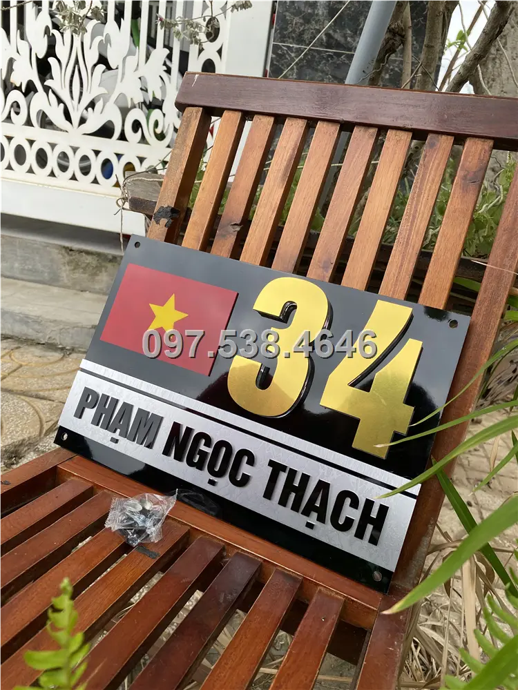 Biển Số Nhà Đẹp Hiện Đại tại Chí Linh (Hải Dương) Kích Thước 30x20, Số Nổi 8mm, Chữ Nổi 2mm, Chất Liệu Mica, Alu , Mực Uv, Làm Theo Yêu Cầu, Miễn Phí Thiết Kế Và Miễn Phí Vận Chuyển Tận Nhà 9 Biển Số Nhà Đẹp Hiện Đại tại Chí Linh (Hải Dương) Kích Thước 30x20, Số Nổi 8mm, Chữ Nổi 2mm, Chất Liệu Mica, Alu , Mực Uv, Làm Theo Yêu Cầu, Miễn Phí Thiết Kế Và Miễn Phí Vận Chuyển Tận Nhà - Ảnh 9