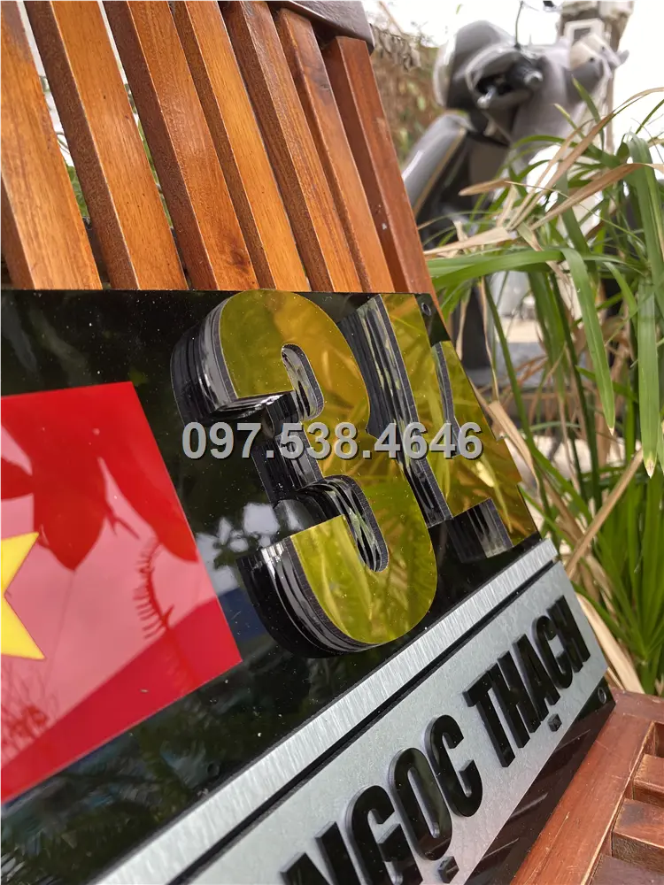 Biển Số Nhà Đẹp Hiện Đại tại Chí Linh (Hải Dương) Kích Thước 30x20, Số Nổi 8mm, Chữ Nổi 2mm, Chất Liệu Mica, Alu , Mực Uv, Làm Theo Yêu Cầu, Miễn Phí Thiết Kế Và Miễn Phí Vận Chuyển Tận Nhà 6 Biển Số Nhà Đẹp Hiện Đại tại Chí Linh (Hải Dương) Kích Thước 30x20, Số Nổi 8mm, Chữ Nổi 2mm, Chất Liệu Mica, Alu , Mực Uv, Làm Theo Yêu Cầu, Miễn Phí Thiết Kế Và Miễn Phí Vận Chuyển Tận Nhà - Ảnh 6