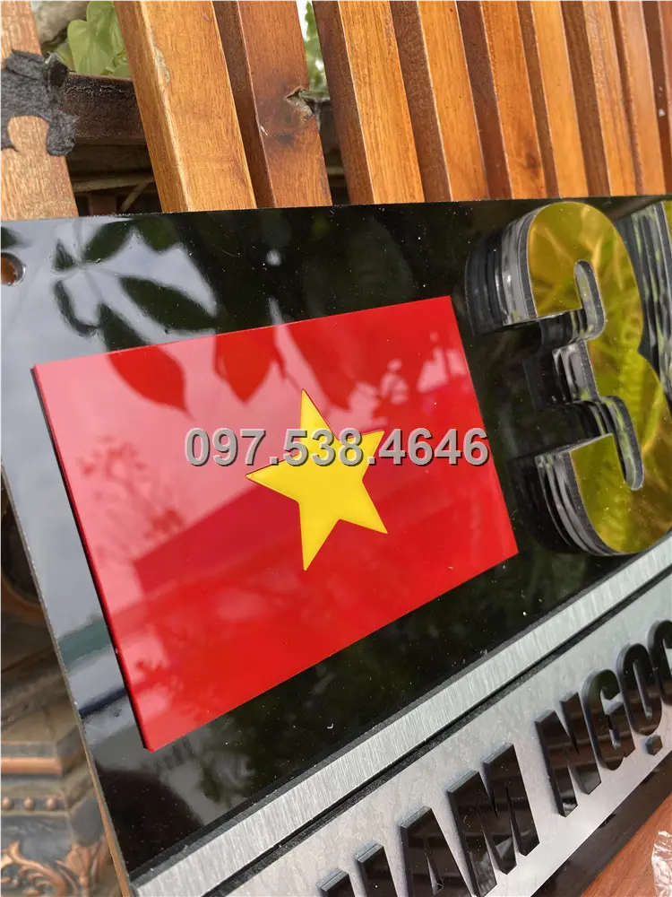 Biển Số Nhà Đẹp Hiện Đại tại Chí Linh (Hải Dương) Kích Thước 30x20, Số Nổi 8mm, Chữ Nổi 2mm, Chất Liệu Mica, Alu , Mực Uv, Làm Theo Yêu Cầu, Miễn Phí Thiết Kế Và Miễn Phí Vận Chuyển Tận Nhà 7 Biển Số Nhà Đẹp Hiện Đại tại Chí Linh (Hải Dương) Kích Thước 30x20, Số Nổi 8mm, Chữ Nổi 2mm, Chất Liệu Mica, Alu , Mực Uv, Làm Theo Yêu Cầu, Miễn Phí Thiết Kế Và Miễn Phí Vận Chuyển Tận Nhà - Ảnh 7