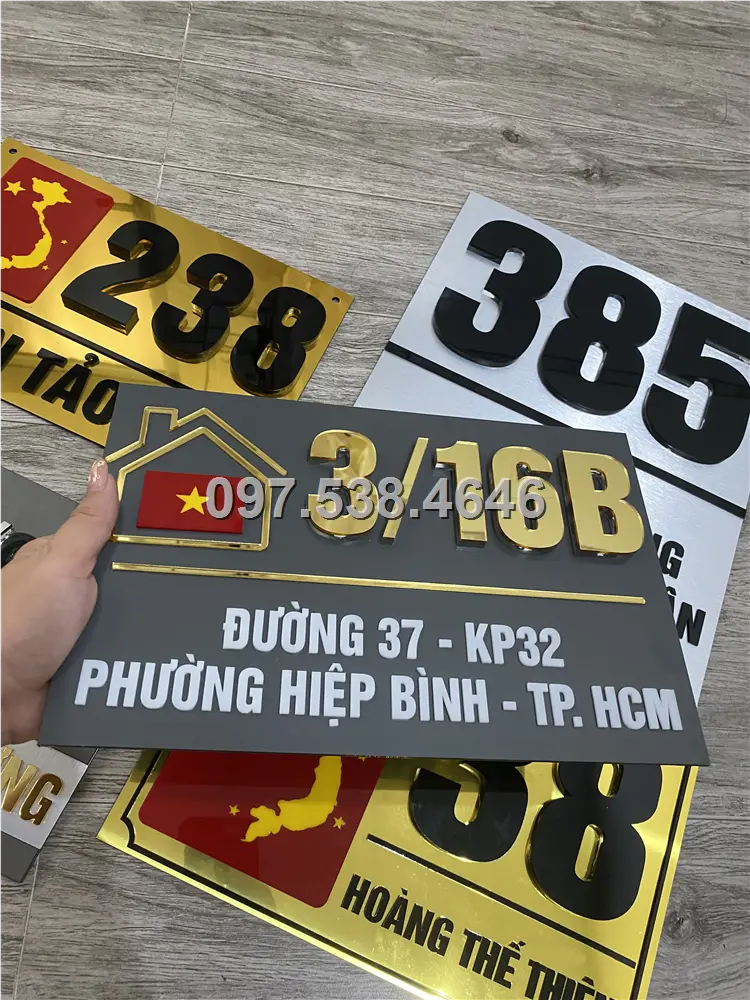 Biển Số Nhà Đẹp Hiện Đại tại Đà Nẵng, phiên bản Lá Cờ Việt Nam, Kích Thước 30x20, Số Nổi 8mm, Chữ Nổi 2mm, Chất Liệu Mica, Alu , Mực Uv, Làm Theo Yêu Cầu, Miễn Phí Thiết Kế Và Miễn Phí Vận Chuyển Tận Nhà 11 Biển Số Nhà Đẹp Hiện Đại tại Đà Nẵng, phiên bản Lá Cờ Việt Nam, Kích Thước 30x20, Số Nổi 8mm, Chữ Nổi 2mm, Chất Liệu Mica, Alu , Mực Uv, Làm Theo Yêu Cầu, Miễn Phí Thiết Kế Và Miễn Phí Vận Chuyển Tận Nhà - Ảnh 11