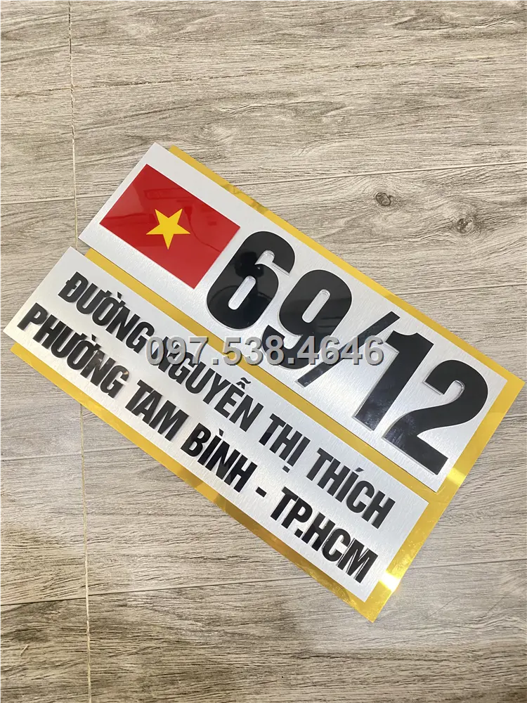 Biển Số Nhà Đẹp Hiện Đại tại Đà Nẵng, phiên bản Lá Cờ Việt Nam, Kích Thước 30x20, Số Nổi 8mm, Chữ Nổi 2mm, Chất Liệu Mica, Alu , Mực Uv, Làm Theo Yêu Cầu, Miễn Phí Thiết Kế Và Miễn Phí Vận Chuyển Tận Nhà 10 Biển Số Nhà Đẹp Hiện Đại tại Đà Nẵng, phiên bản Lá Cờ Việt Nam, Kích Thước 30x20, Số Nổi 8mm, Chữ Nổi 2mm, Chất Liệu Mica, Alu , Mực Uv, Làm Theo Yêu Cầu, Miễn Phí Thiết Kế Và Miễn Phí Vận Chuyển Tận Nhà - Ảnh 10