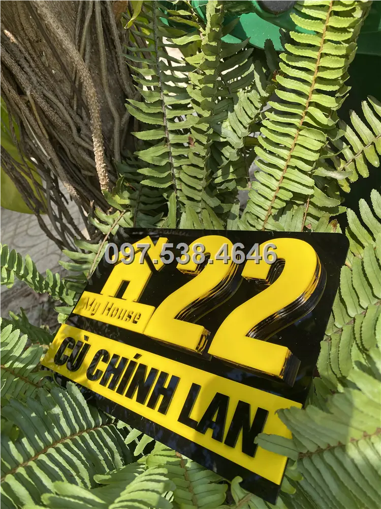 Biển Số Nhà Đẹp Hiện Đại tại Dĩ An Bình Dương Kích Thước 30x20, Số Nổi 8mm, Chữ Nổi 2mm, Chất Liệu Mica, Alu , Mực Uv, Làm Theo Yêu Cầu, Miễn Phí Thiết Kế Và Miễn Phí Vận Chuyển Tận Nhà 8 Biển Số Nhà Đẹp Hiện Đại tại Dĩ An Bình Dương Kích Thước 30x20, Số Nổi 8mm, Chữ Nổi 2mm, Chất Liệu Mica, Alu , Mực Uv, Làm Theo Yêu Cầu, Miễn Phí Thiết Kế Và Miễn Phí Vận Chuyển Tận Nhà - Ảnh 8