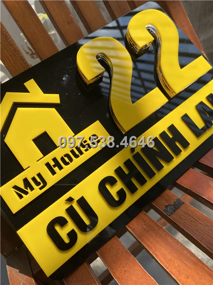 Biển Số Nhà Đẹp Hiện Đại tại Dĩ An Bình Dương Kích Thước 30x20, Số Nổi 8mm, Chữ Nổi 2mm, Chất Liệu Mica, Alu , Mực Uv, Làm Theo Yêu Cầu, Miễn Phí Thiết Kế Và Miễn Phí Vận Chuyển Tận Nhà 4 Biển Số Nhà Đẹp Hiện Đại tại Dĩ An Bình Dương Kích Thước 30x20, Số Nổi 8mm, Chữ Nổi 2mm, Chất Liệu Mica, Alu , Mực Uv, Làm Theo Yêu Cầu, Miễn Phí Thiết Kế Và Miễn Phí Vận Chuyển Tận Nhà - Ảnh 4