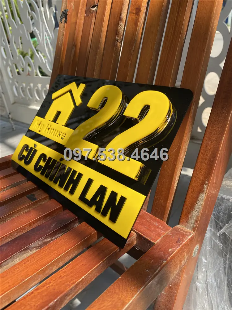 Biển Số Nhà Đẹp Hiện Đại tại Dĩ An Bình Dương Kích Thước 30x20, Số Nổi 8mm, Chữ Nổi 2mm, Chất Liệu Mica, Alu , Mực Uv, Làm Theo Yêu Cầu, Miễn Phí Thiết Kế Và Miễn Phí Vận Chuyển Tận Nhà 3 Biển Số Nhà Đẹp Hiện Đại tại Dĩ An Bình Dương Kích Thước 30x20, Số Nổi 8mm, Chữ Nổi 2mm, Chất Liệu Mica, Alu , Mực Uv, Làm Theo Yêu Cầu, Miễn Phí Thiết Kế Và Miễn Phí Vận Chuyển Tận Nhà - Ảnh 3