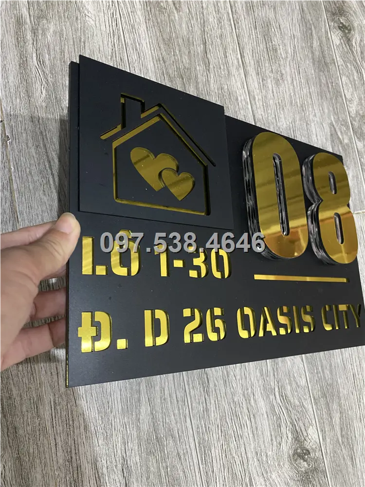 Biển Số Nhà Đẹp Hiện Đại tại Đông Hà (Quảng Trị) Kích Thước 30x20, Số Nổi 8mm, Chữ Nổi 2mm, Chất Liệu Mica, Alu , Mực Uv, Làm Theo Yêu Cầu, Miễn Phí Thiết Kế Và Miễn Phí Vận Chuyển Tận Nhà 4 Biển Số Nhà Đẹp Hiện Đại tại Đông Hà (Quảng Trị) Kích Thước 30x20, Số Nổi 8mm, Chữ Nổi 2mm, Chất Liệu Mica, Alu , Mực Uv, Làm Theo Yêu Cầu, Miễn Phí Thiết Kế Và Miễn Phí Vận Chuyển Tận Nhà - Ảnh 4