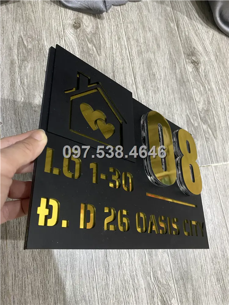 Biển Số Nhà Đẹp Hiện Đại tại Đông Hà (Quảng Trị) Kích Thước 30x20, Số Nổi 8mm, Chữ Nổi 2mm, Chất Liệu Mica, Alu , Mực Uv, Làm Theo Yêu Cầu, Miễn Phí Thiết Kế Và Miễn Phí Vận Chuyển Tận Nhà 7 Biển Số Nhà Đẹp Hiện Đại tại Đông Hà (Quảng Trị) Kích Thước 30x20, Số Nổi 8mm, Chữ Nổi 2mm, Chất Liệu Mica, Alu , Mực Uv, Làm Theo Yêu Cầu, Miễn Phí Thiết Kế Và Miễn Phí Vận Chuyển Tận Nhà - Ảnh 7