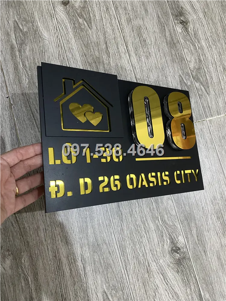 Biển Số Nhà Đẹp Hiện Đại tại Đông Hà (Quảng Trị) Kích Thước 30x20, Số Nổi 8mm, Chữ Nổi 2mm, Chất Liệu Mica, Alu , Mực Uv, Làm Theo Yêu Cầu, Miễn Phí Thiết Kế Và Miễn Phí Vận Chuyển Tận Nhà 3 Biển Số Nhà Đẹp Hiện Đại tại Đông Hà (Quảng Trị) Kích Thước 30x20, Số Nổi 8mm, Chữ Nổi 2mm, Chất Liệu Mica, Alu , Mực Uv, Làm Theo Yêu Cầu, Miễn Phí Thiết Kế Và Miễn Phí Vận Chuyển Tận Nhà - Ảnh 3